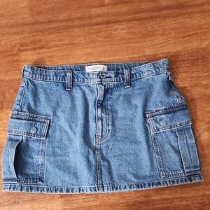 Abercrombie & Fitch Blue Denim Mini Skirt